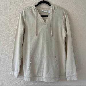 2/$20 • 0312 - DENIM&CO ACTIVE Women’s Small Oversized V-Neck Pullover Hoodie